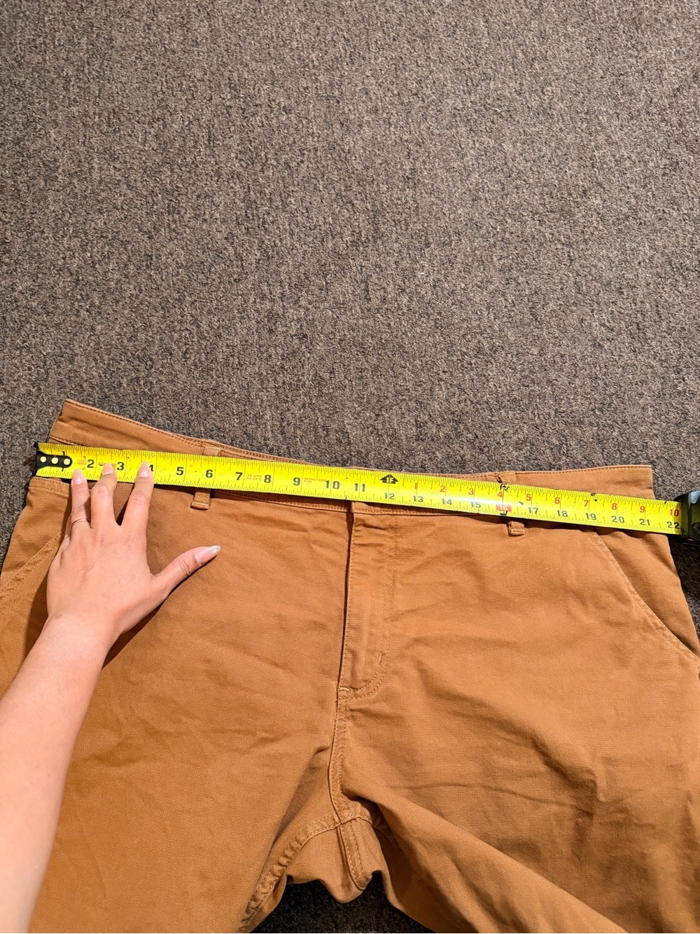 Carhartt Brown Work Pants with Pocket Patch - Picture 3 of 12